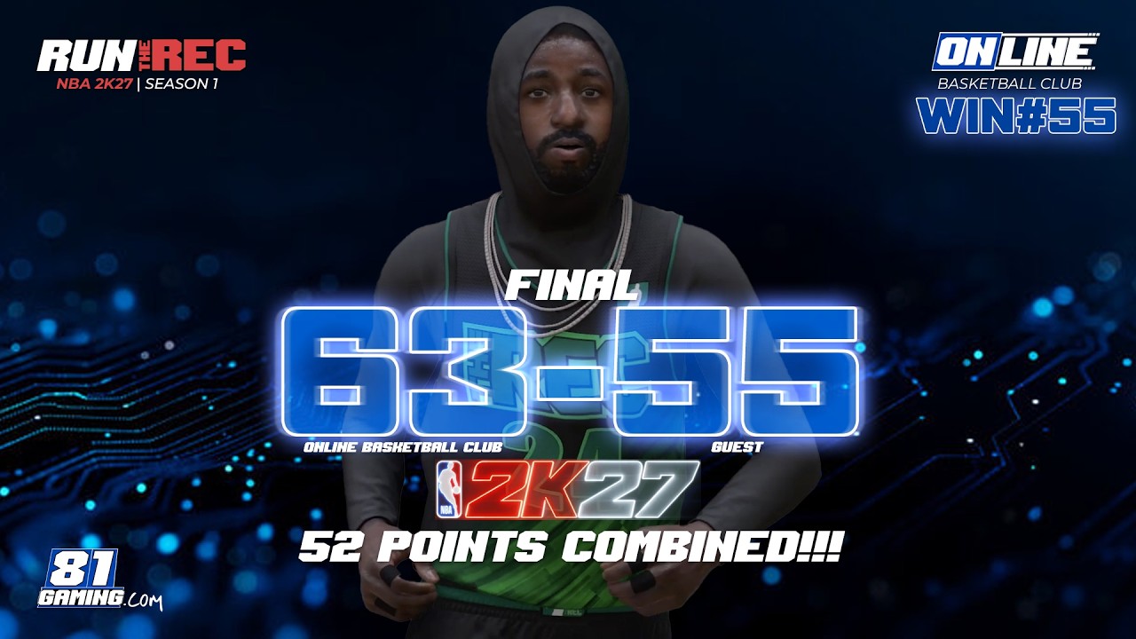 NBA 2K27 REC ๐ค MAMBA JONES DROPS 25! RAY FADEZ ADDS 27 IN 63โ55 WIN โ Win #54