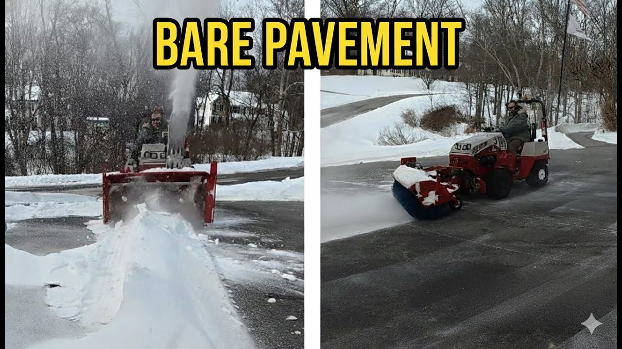 Полная перезагрузка: посмотрите, как эта машина превратит замерзшую массу в чистый асфальт.