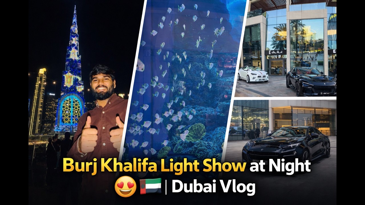 Burj Khalifa Light Show at Night 😍🇦🇪 | Dubai Vlog
