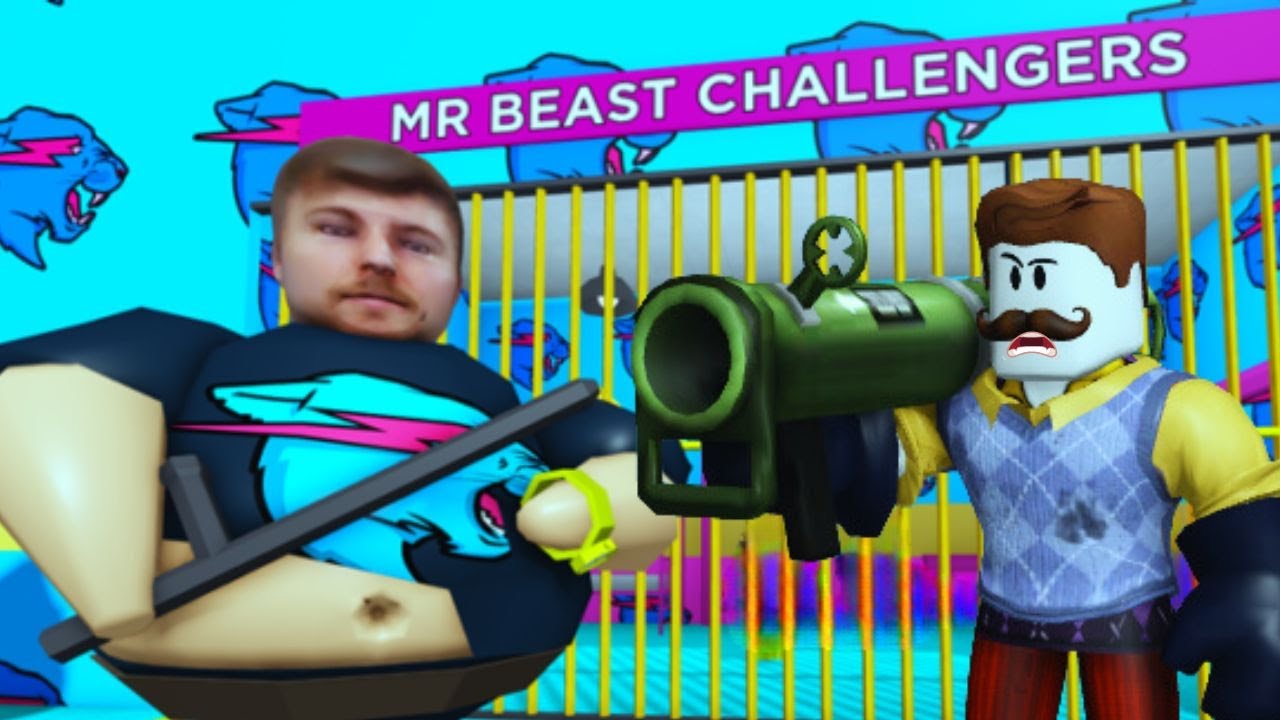 Can the Neighbor escape Mr Beast's Prison? - YouTube