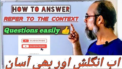 How to attempt Reference to the context question.