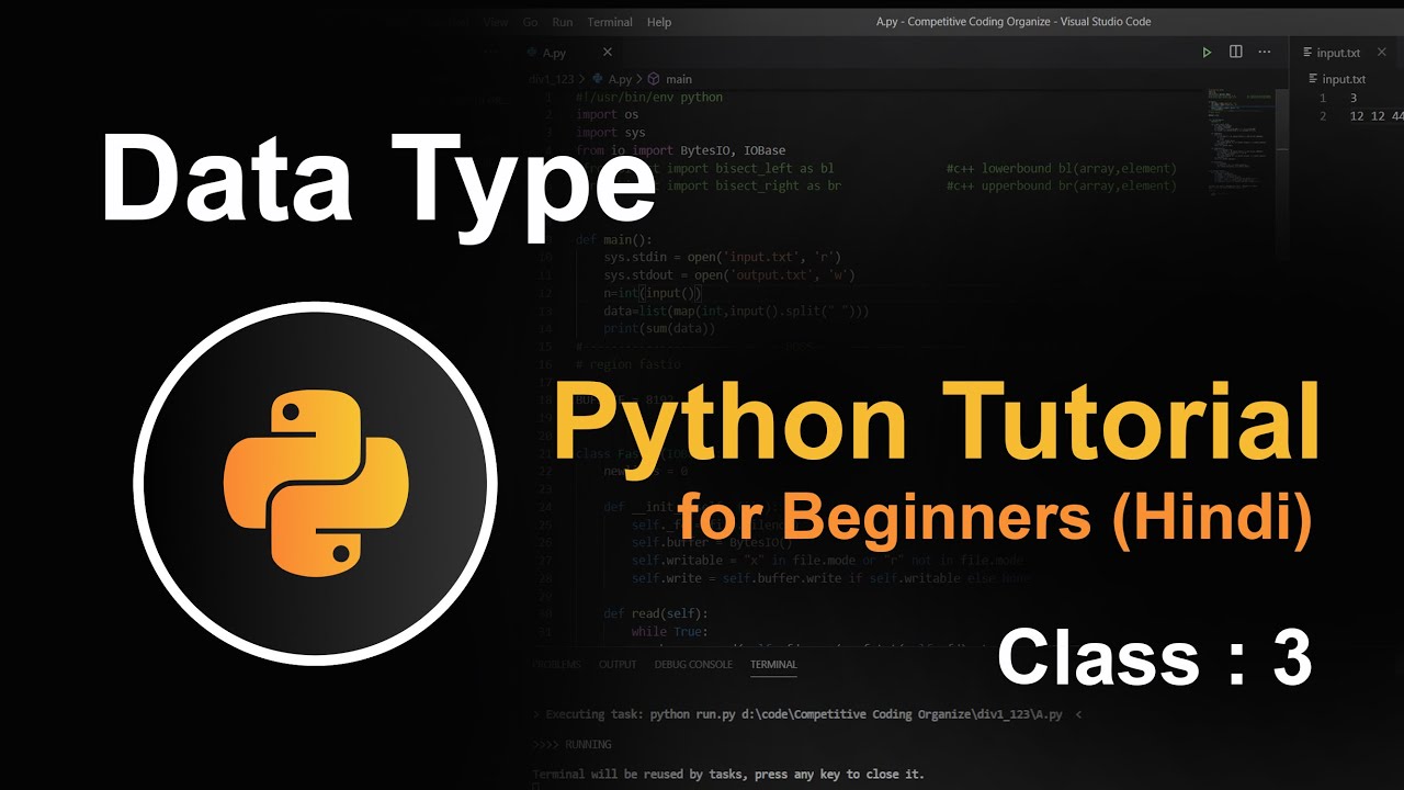 Data Types in Python | Python Tutorial for Beginners - YouTube
