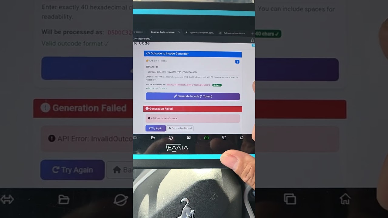 Ford   Pats incode/outcode Calculator how to use it and convert the outcode