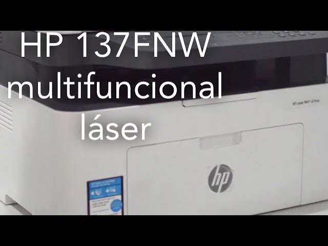 A prueba HP 137FNW Multifuncional láser blanco y negro - YouTube