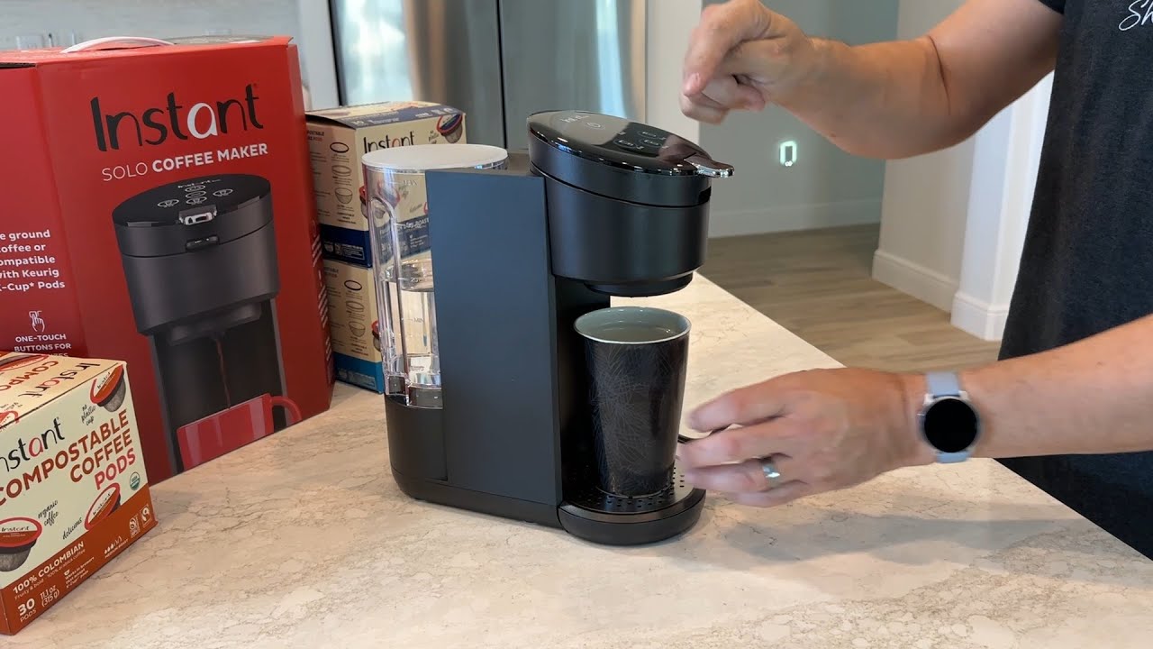 Instant Pot Solo Single Serve Coffee Maker,From the Makers of Instant  Pot,K-Cup Pod Compatible Coffee Brewer,Includes Reusable Coffee Pod&Bold