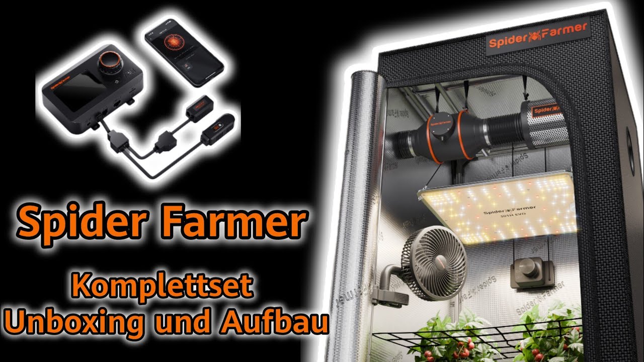 SPIDER FARMER GROWZELT KOMPLETTSET UNBOXING UND AUFBAU | FÜR ANFÄNGER & PROFIS | SF1000