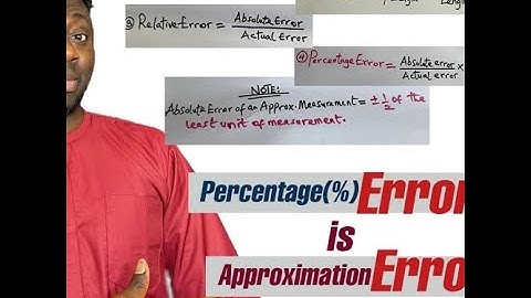 Percentage Error is Approximation Error | Understanding & Calculating it