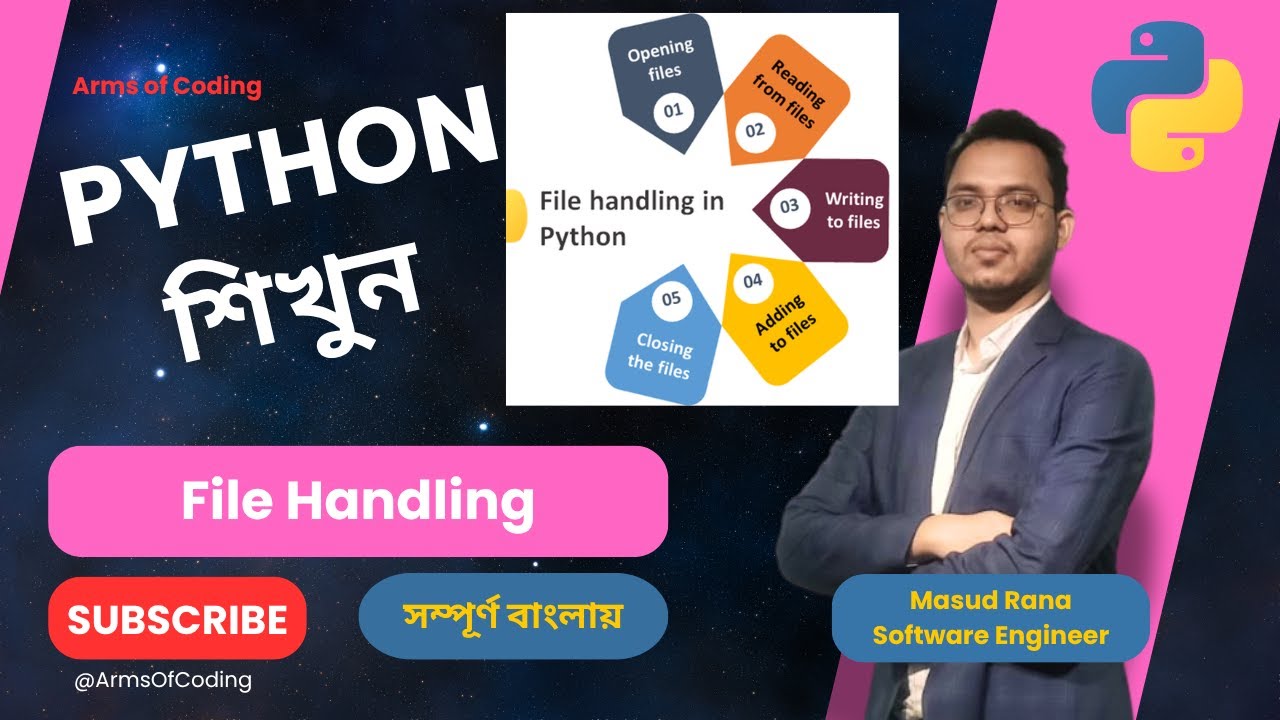File Handling (Txt and Json) | Lesson 62 | Python Bangla Full Course | Python Bangla Tutorial 💡🧠✨