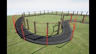 Unreal Engine Plugin 'SplineCraft' - Creating Road on rough terrain.