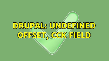 Drupal: Undefined offset, CCK field (2 Solutions!!)
