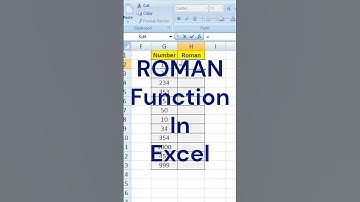 ROMAN Function In Excel😀😘😇 #excel #excelformula