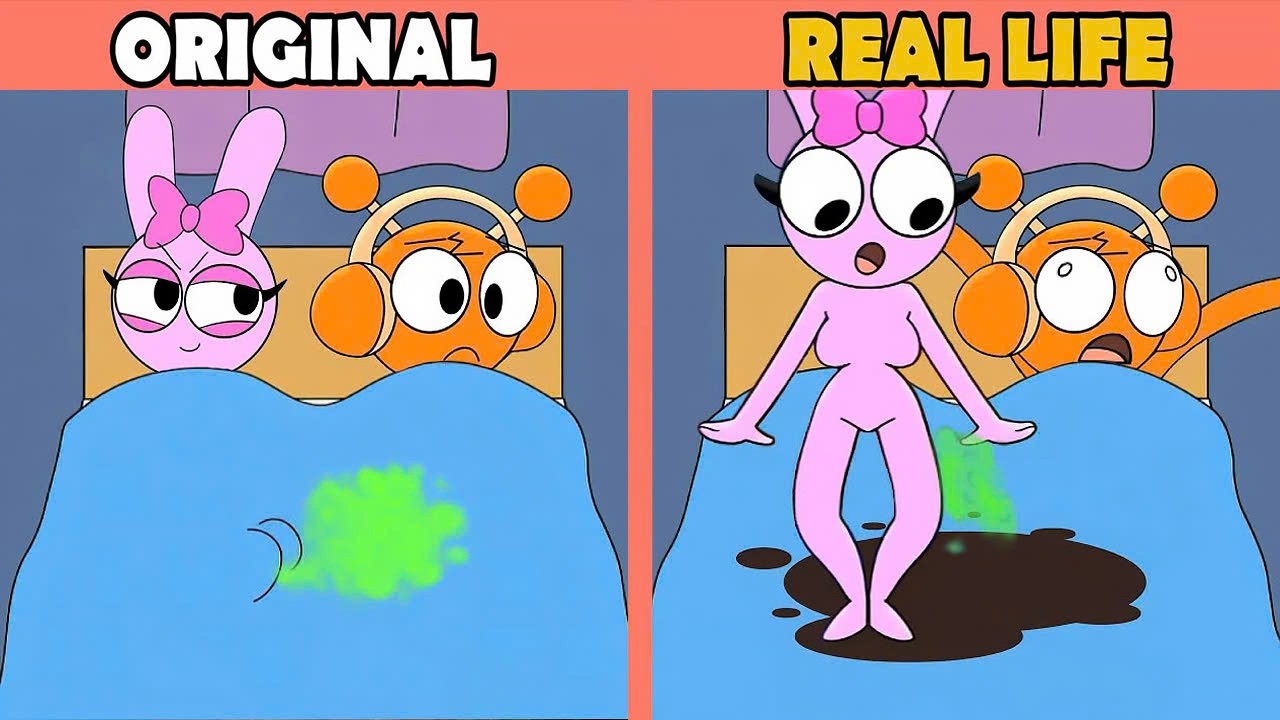 Best TikToks of Incredibox Sprunki: Who farts harder 💨 Oren and Pinki 💨  | Original vs Plush Toys