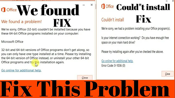 couldn't install office 2016 We Found A problem office install