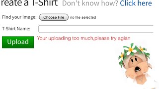 How to upload T-shirt in roblox/how to fix upload problems