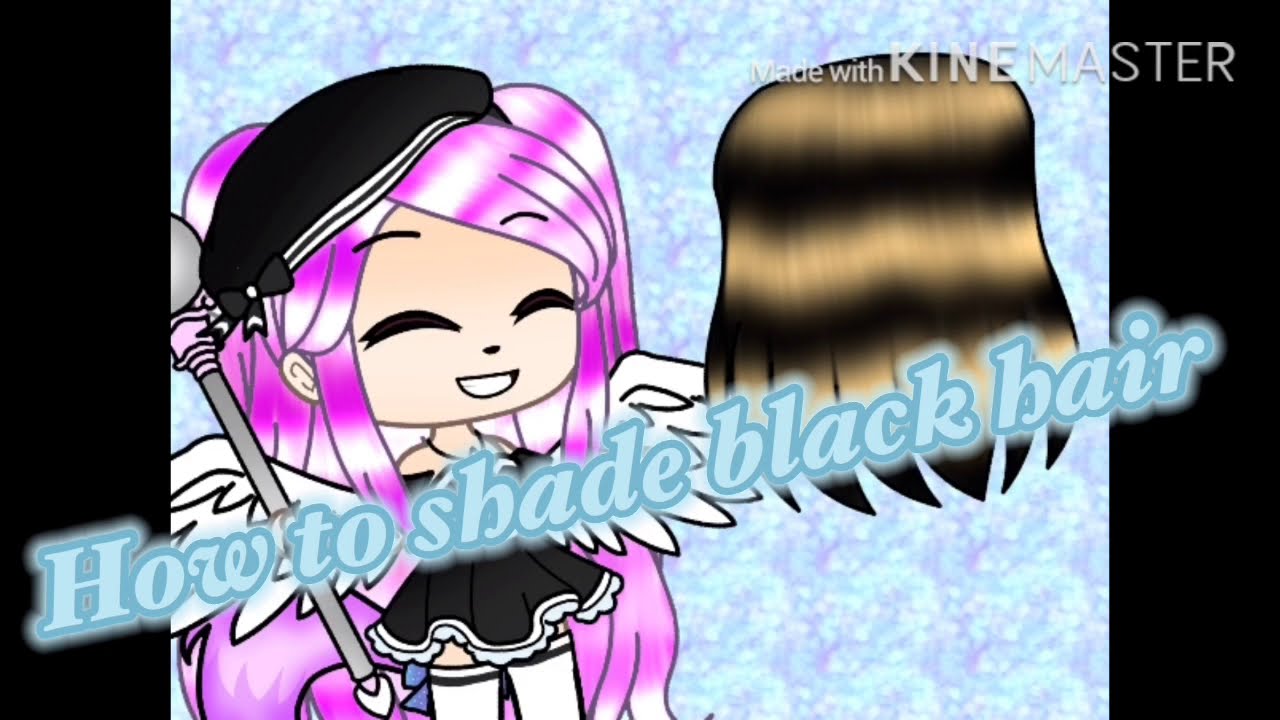 How To Edit Black Gacha Hair Easy And Quick - YouTube