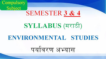 Syllabus in Marathi | Environmental Studies (Sem - III & IV)