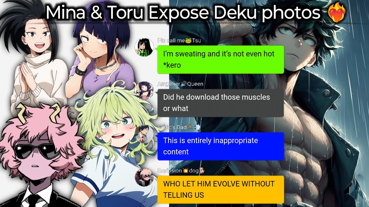 Mina & Toru Expose Izuku photos 🥵 in Group chat of Class 1-A | MHA | BNHA