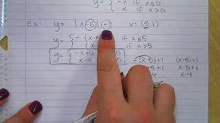 Writing Absolute Value Functions as Piecewise Functions