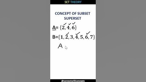SUBSET AND SUPERSET  #maths    , #shorts ,#algebra