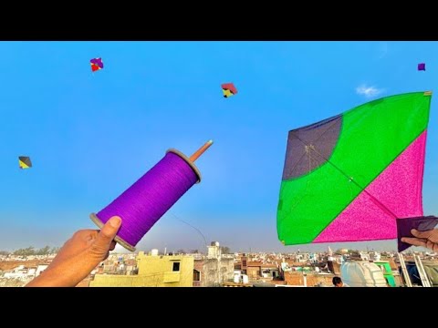 Magic Charki Se Bhot Sari Patang Loot Li😍 | Kite Looting On Roof | Vanshkitefighting 