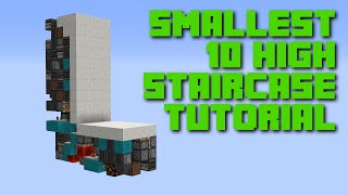 Minecraft: Smallest 10 High Hidden Staircase Tutorial