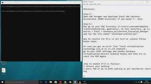 Android Studio : Cannot launch AVD - ERROR: x86 emulation currently requires hardware acceleration