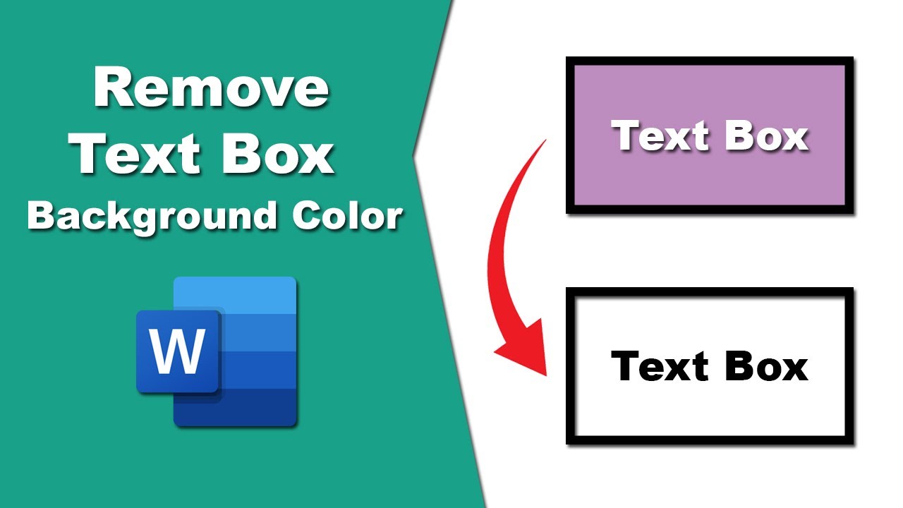 How to remove text box background in word - YouTube