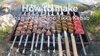 How to make a traditional Shami Kebab and Tikka Kebab (River Vlog) / Gieti´s Afghan Kitchen