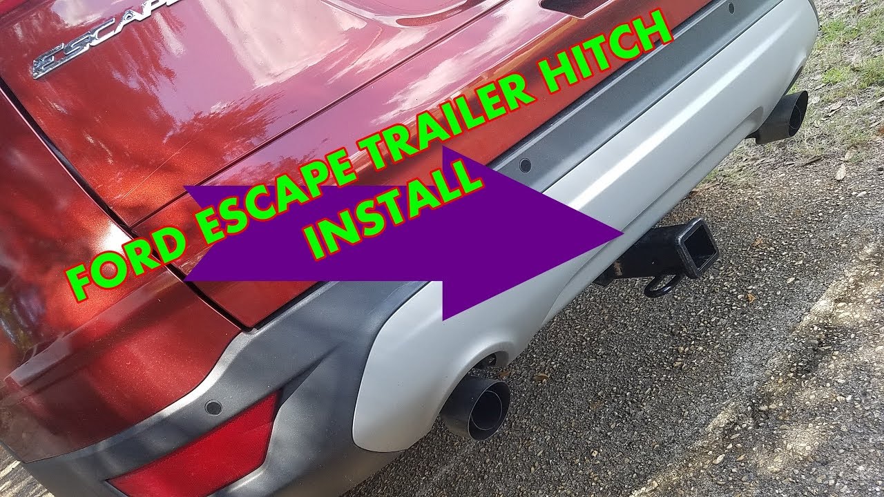 Installing a trailer hitch on 2013+ Ford Escape - YouTube