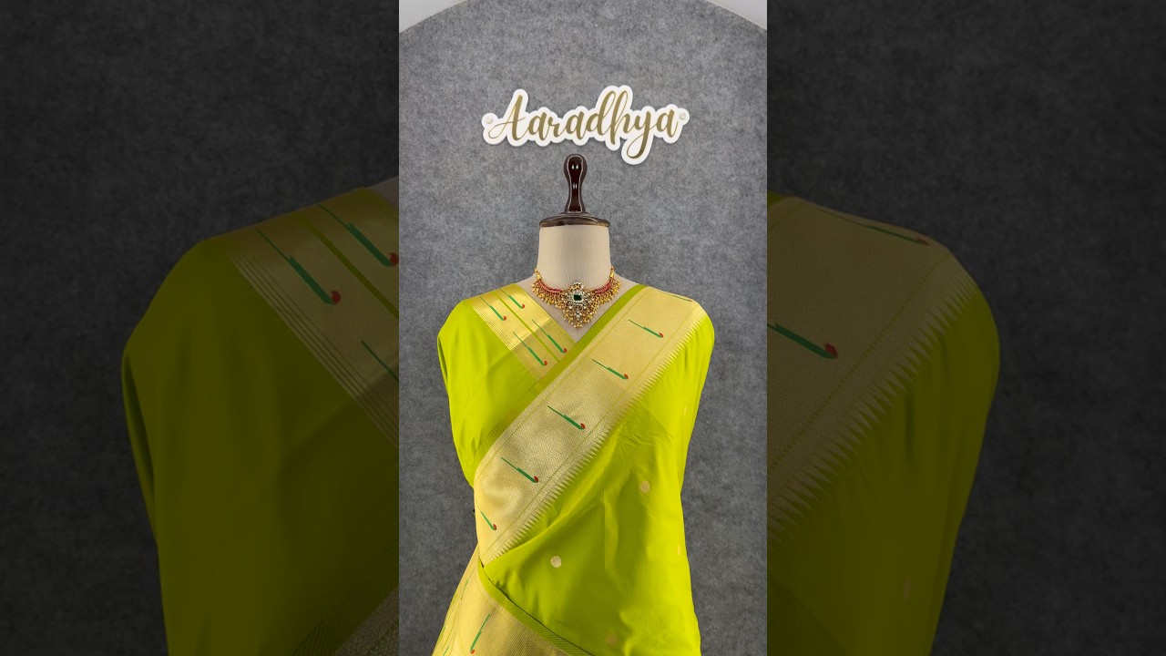 Kanchivaram Paithani Silk Big Parrot Zari Border Saree