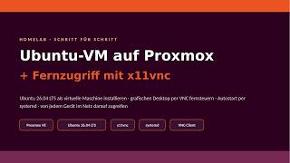 Ubuntu VM on Promox with x11vnc