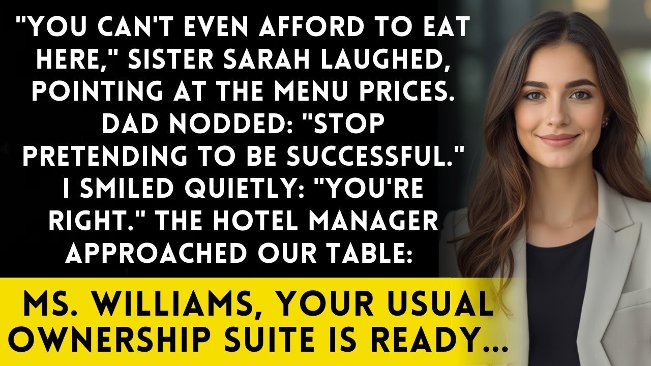 Family Said You Can't Even Afford This Place at Thanksgiving Dinner  Then The Hotel Manager Appeared