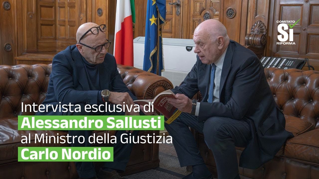 Intervista esclusiva di Alessandro Sallusti al ministro Carlo Nordio sulla riforma della giustizia