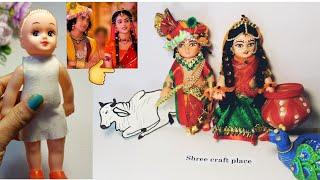 Radha and Krishna making from dolls/Inspired from TV serial Radhe Krishna