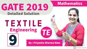 GATE 2019 Solution I TE I Textile Engineering I Mathematics I GATE Maths