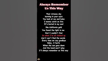 Thumbnail of Always Remember Us This Way - Lady Gaga -(Lyrics) #lyrics #ladygaga #english #song