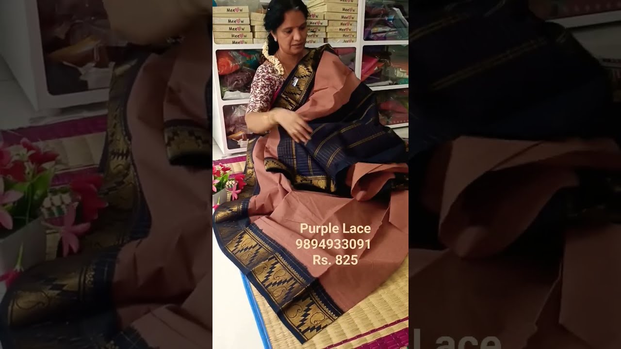 Madurai Sungudi Cotton Sarees Purplelace Velur9965 PH 9894933091 Youtubeshorts Viral Karur