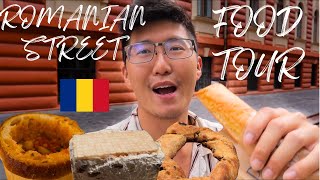 ROMANIAN STREET FOOD TOUR 🇷🇴- 85 YEAR OLD BAKERY! Trying ROMANIAN STREET FOOD in BRASOV, ROMANIA
