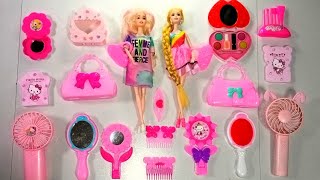 14:28 Minutes Satisfying Unboxing W/ Beautiful Barbie and Hello Kitty Pink Beauty Fashion Girl ASMR