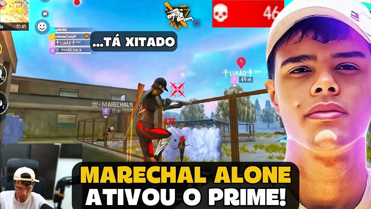 MARECHAL TEVE QUE ATIVAR O PRIME E LIMPOU O MAPA NA RANK! FREE FIRE - MARECHAL HIGHLIGHTS