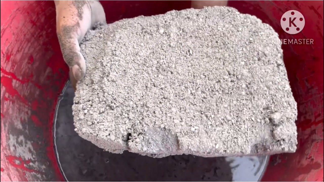 Gritty texture big slabs water crumbling #asmr 