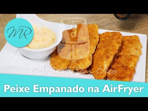 Filé de Peixe Empanado Frito na AirFryer / Fritadeira Sem Óleo (Milanesa)
