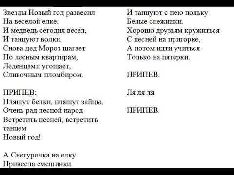 Самодельное караоке. Песня - В новогоднем лесу. Исполнитель - ансамбль Детские песни.