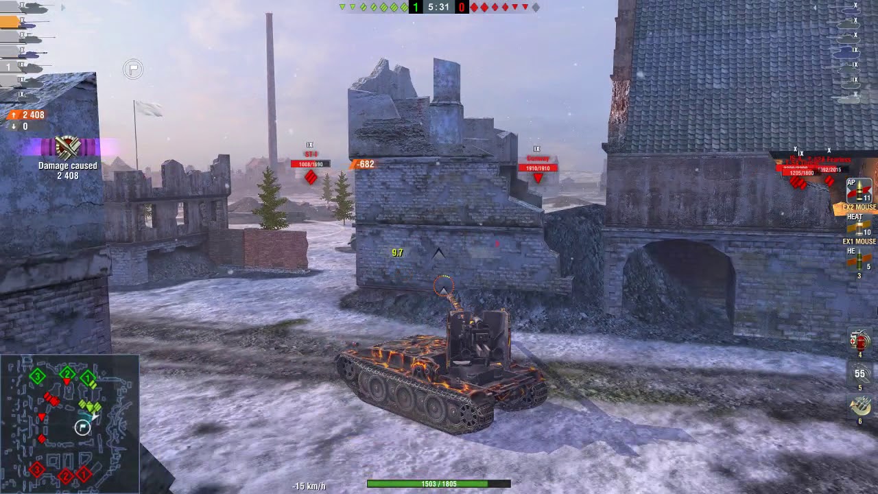 wotblitz WOT Blitz / Grille 15 / 1 kill / 7 337 dmg