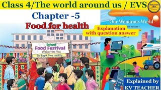 Food for health l Class 4 chapter 5 l EVS the world around l us explanation with question answers Profile