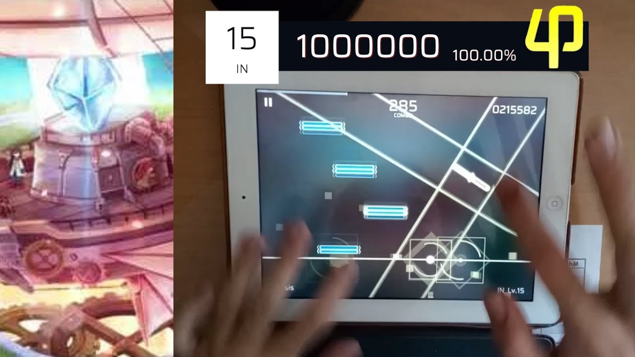 【Lanota Collection "gate" Boss Song】Stasis  [IN 15] | ALL PERFECT!!! 【Phigros】