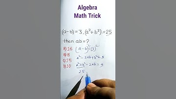 Algebra (बीजगणित) Trick in Hindi | Algebraic Expression| Math Tricks |#shorts