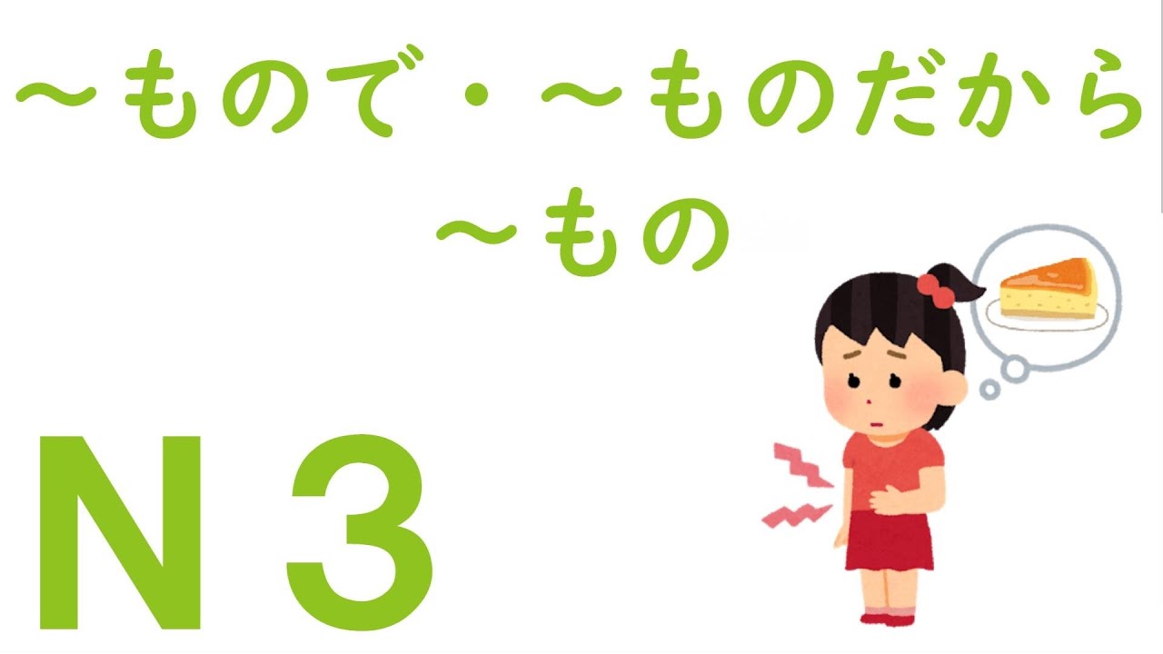 【Ｎ３文法】～もので・～ものだから・～もの