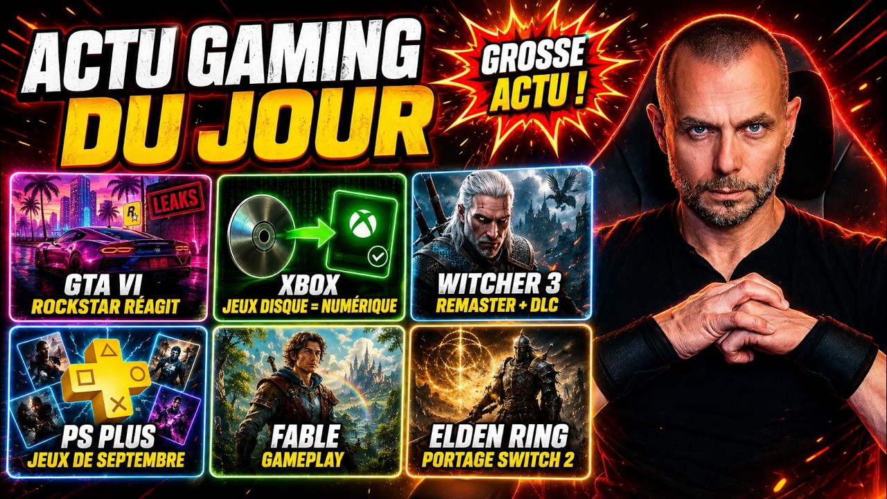 🔥ACTU GAMING DU JOUR (27 AOUT): Rockstar répond enfin aux leaks de GTA VI, XBOX, Witcher 3 DLC