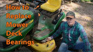 Replacing Mower Deck Bearings on a John Deer or other mower